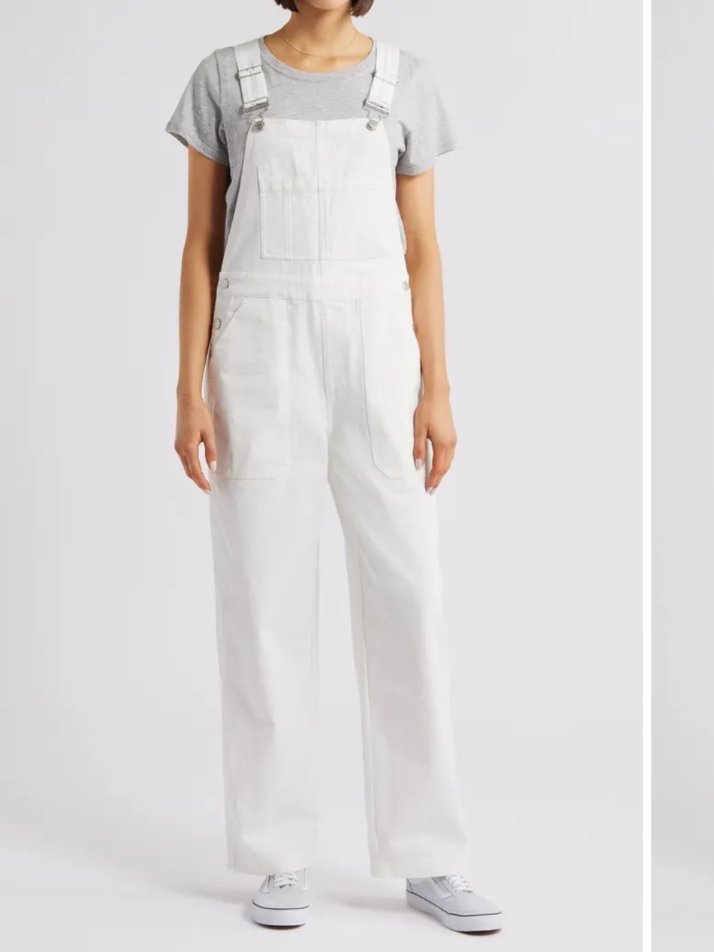 Alex Mill Lili Denim Overalls White